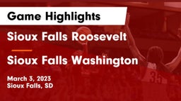 Sioux Falls Roosevelt  vs Sioux Falls Washington  Game Highlights - March 3, 2023