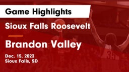 Sioux Falls Roosevelt  vs Brandon Valley  Game Highlights - Dec. 15, 2023