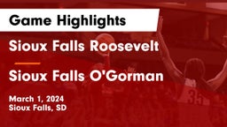 Sioux Falls Roosevelt  vs Sioux Falls O'Gorman  Game Highlights - March 1, 2024