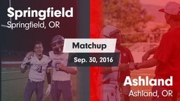 Matchup: Springfield High vs. Ashland  2016