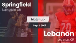 Matchup: Springfield High vs. Lebanon  2017