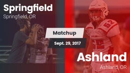 Matchup: Springfield High vs. Ashland  2017