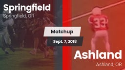 Matchup: Springfield High vs. Ashland  2018