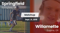 Matchup: Springfield High vs. Willamette  2018