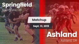 Matchup: Springfield High vs. Ashland  2019