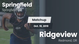 Matchup: Springfield High vs. Ridgeview  2019