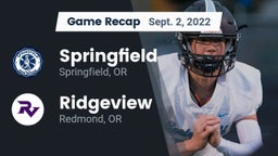 Recap: Springfield  vs. Ridgeview  2022