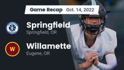 Recap: Springfield  vs. Willamette  2022