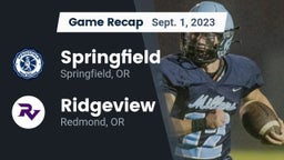 Recap: Springfield  vs. Ridgeview  2023