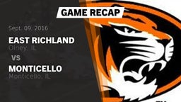 Recap: East Richland  vs. Monticello  2016