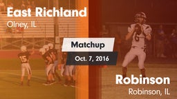 Matchup: East Richland High vs. Robinson  2016