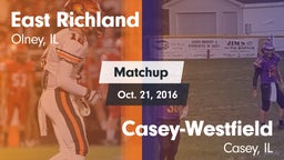 Matchup: East Richland High vs. Casey-Westfield  2016