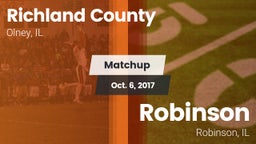 Matchup: Richland County vs. Robinson  2017