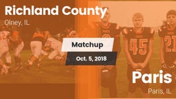 Matchup: Richland County vs. Paris  2018