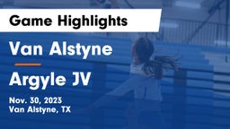 Van Alstyne  vs Argyle JV Game Highlights - Nov. 30, 2023