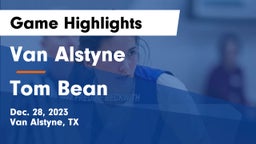 Van Alstyne  vs Tom Bean  Game Highlights - Dec. 28, 2023