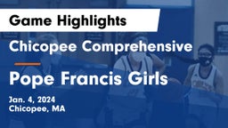 Chicopee Comprehensive  vs Pope Francis Girls Game Highlights - Jan. 4, 2024