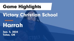 Victory Christian School vs Harrah  Game Highlights - Jan. 5, 2024