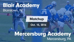 Matchup: Blair Academy vs. Mercersburg Academy  2016