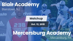 Matchup: Blair Academy vs. Mercersburg Academy 2018