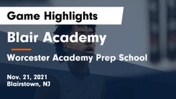 Blair Academy vs Worcester Academy Prep School Game Highlights - Nov. 21, 2021