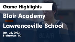 Blair Academy vs Lawrenceville School Game Highlights - Jan. 22, 2022