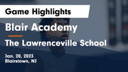 Blair Academy vs The Lawrenceville School Game Highlights - Jan. 20, 2023