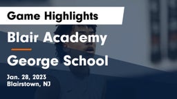 Blair Academy vs George School Game Highlights - Jan. 28, 2023