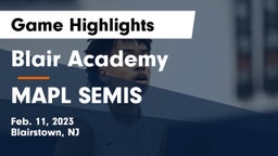 Blair Academy vs MAPL SEMIS Game Highlights - Feb. 11, 2023