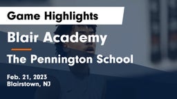 Blair Academy vs The Pennington School Game Highlights - Feb. 21, 2023