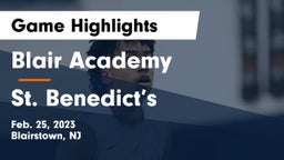 Blair Academy vs St. Benedict’s Game Highlights - Feb. 25, 2023