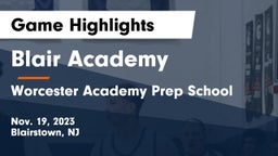Blair Academy vs Worcester Academy Prep School Game Highlights - Nov. 19, 2023