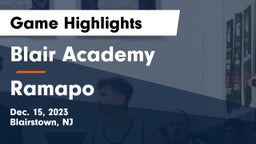 Blair Academy vs Ramapo  Game Highlights - Dec. 15, 2023
