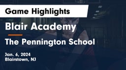 Blair Academy vs The Pennington School Game Highlights - Jan. 6, 2024