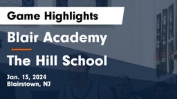 Blair Academy vs The Hill School Game Highlights - Jan. 13, 2024