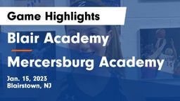 Blair Academy vs Mercersburg Academy Game Highlights - Jan. 15, 2023