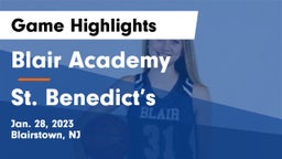 Blair Academy vs St. Benedict’s Game Highlights - Jan. 28, 2023