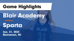 Blair Academy vs Sparta  Game Highlights - Jan. 31, 2023