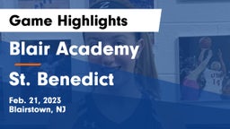 Blair Academy vs St. Benedict Game Highlights - Feb. 21, 2023