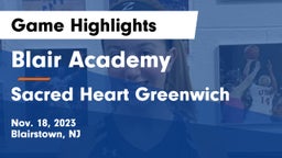 Blair Academy vs Sacred Heart Greenwich Game Highlights - Nov. 18, 2023