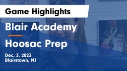 Blair Academy vs Hoosac Prep Game Highlights - Dec. 3, 2023