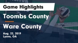 Toombs County  vs Ware County  Game Highlights - Aug. 22, 2019