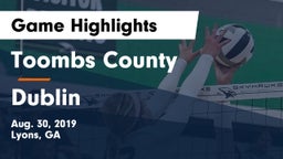 Toombs County  vs Dublin  Game Highlights - Aug. 30, 2019