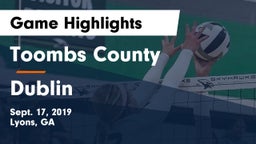Toombs County  vs Dublin  Game Highlights - Sept. 17, 2019