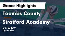 Toombs County  vs Stratford Academy  Game Highlights - Oct. 8, 2019
