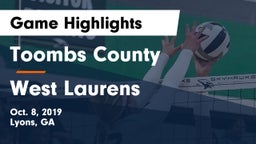Toombs County  vs West Laurens  Game Highlights - Oct. 8, 2019