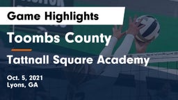 Toombs County  vs Tattnall Square Academy Game Highlights - Oct. 5, 2021