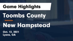 Toombs County  vs New Hampstead  Game Highlights - Oct. 12, 2021