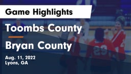 Toombs County  vs Bryan County Game Highlights - Aug. 11, 2022