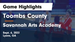 Toombs County  vs Savannah Arts Academy Game Highlights - Sept. 6, 2022